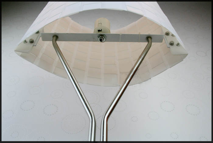 Stylish Contemporary White Vertical Stripe Floor Lamp