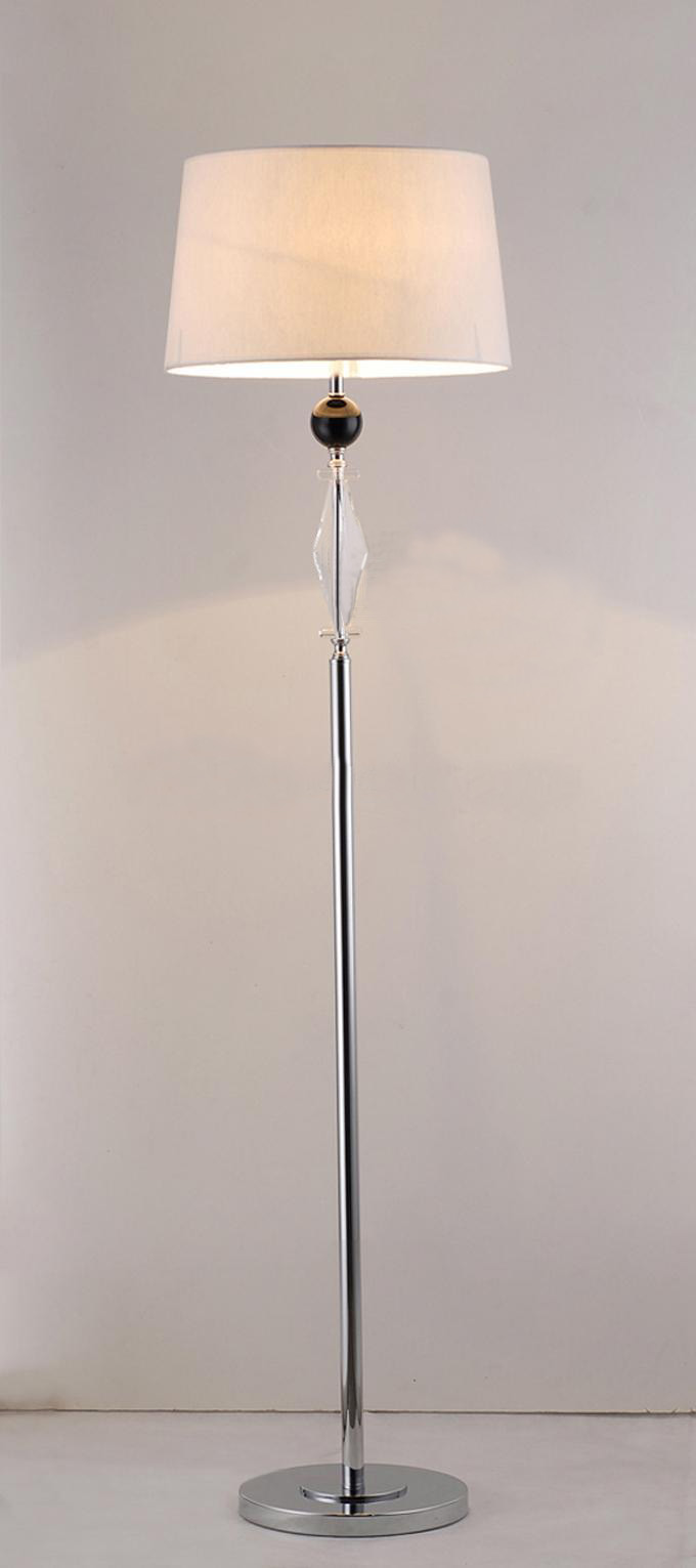 Clssical Modern White Floor Lamp With Black Crystal Ball - Click Image to Close