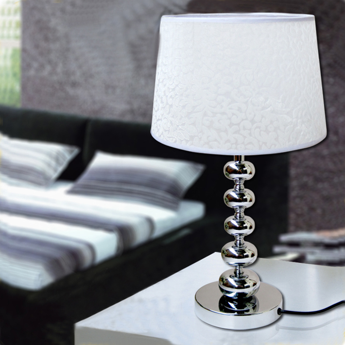 Outlet PVC Film White Printed Bedside Table Lamps at Discount Prices - Click Image to Close