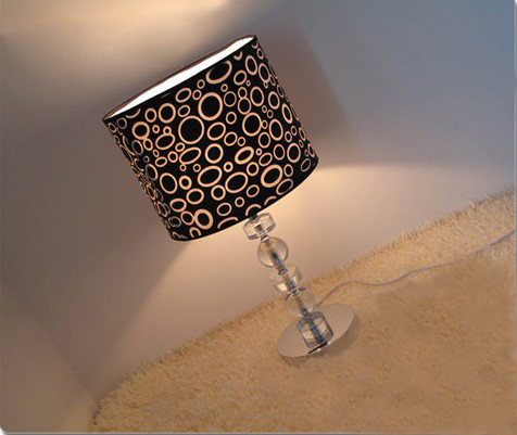 Outlet Black Cloth Art K9 Crystal Bedside Table Lamps