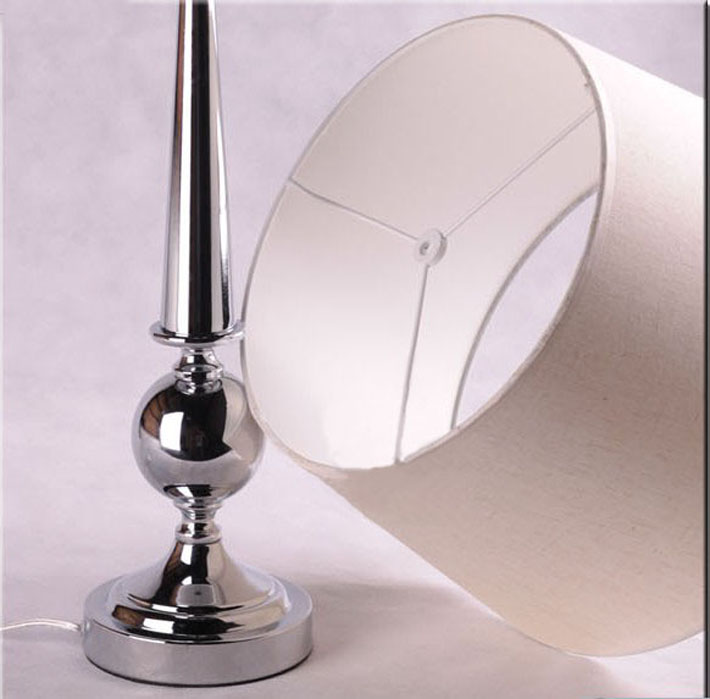 White Cloth Art Table Lamp, Polystyrene Plastic Table Lamp