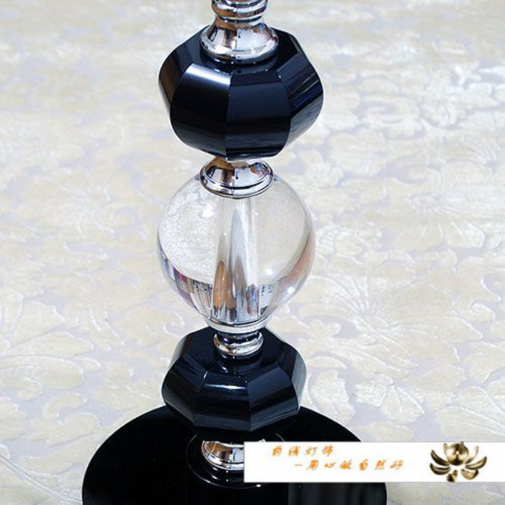 Superb Black Cloth Art K9 Crystal Chrome Table Lamps with Discounts - Click Image to Close
