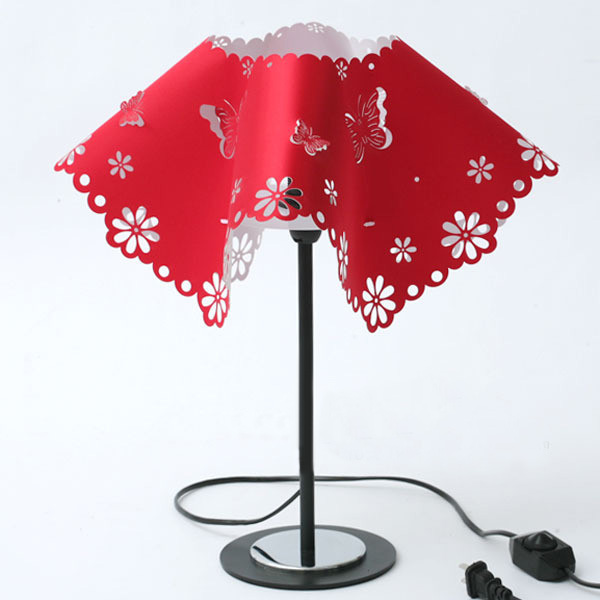 Red Plastic PP Alloy Table Lamp with Lurding Discount