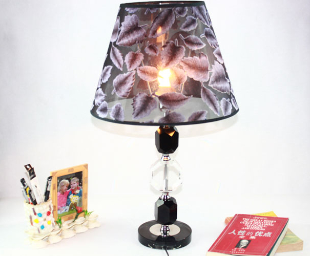 Flocked Silk Cloth K9 Crystal Modern Table Lamps