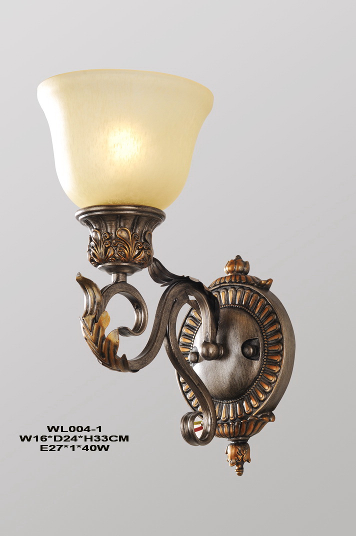 1-Light Frost Glass Cover Antique Bronze Metal Body Wall Lamps - Click Image to Close