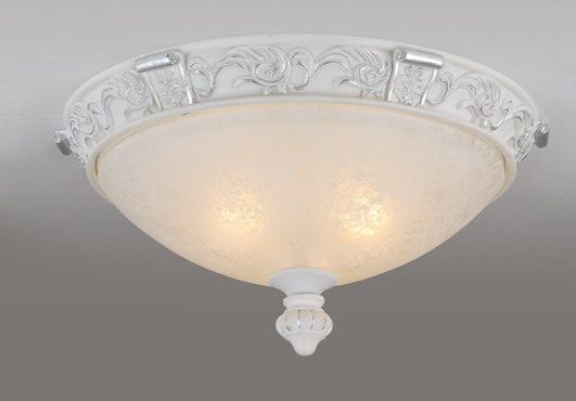 White with Silver Resin Base Modern Ceiling Flush Mounts