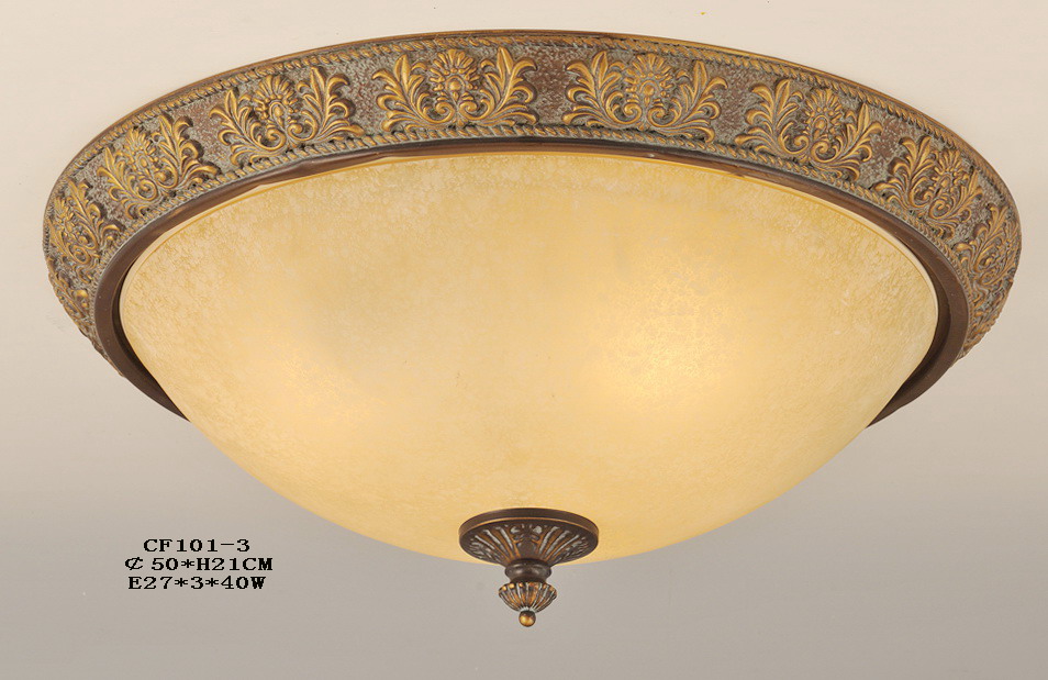 Brushed Copper Iron Vintage Ceiling Flush Mounts