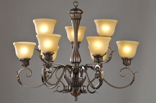 9-Light Rust Iron Antique Chandeliers at Cheap Prices