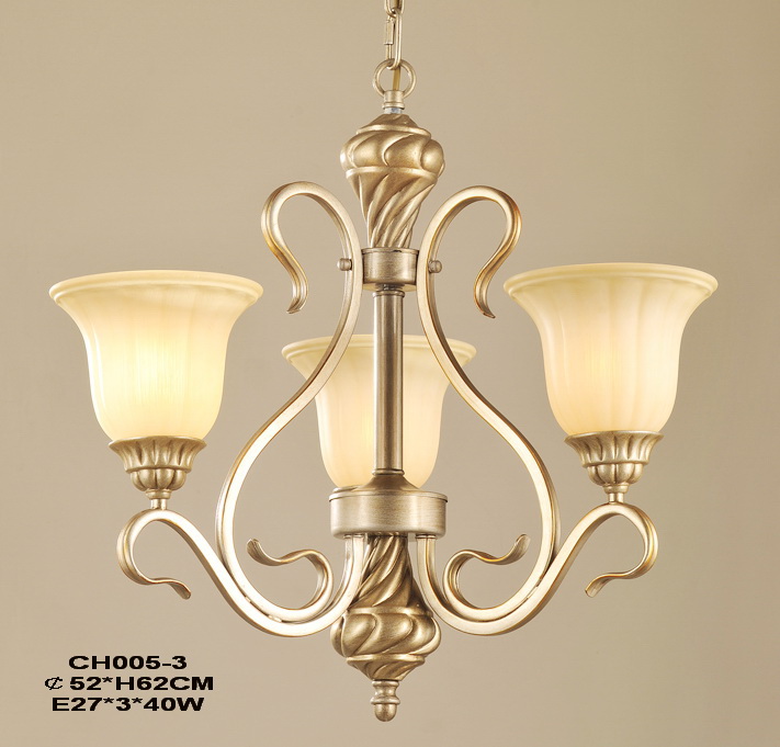 Elegant 3-Light Gold Nuersery Chandeliers