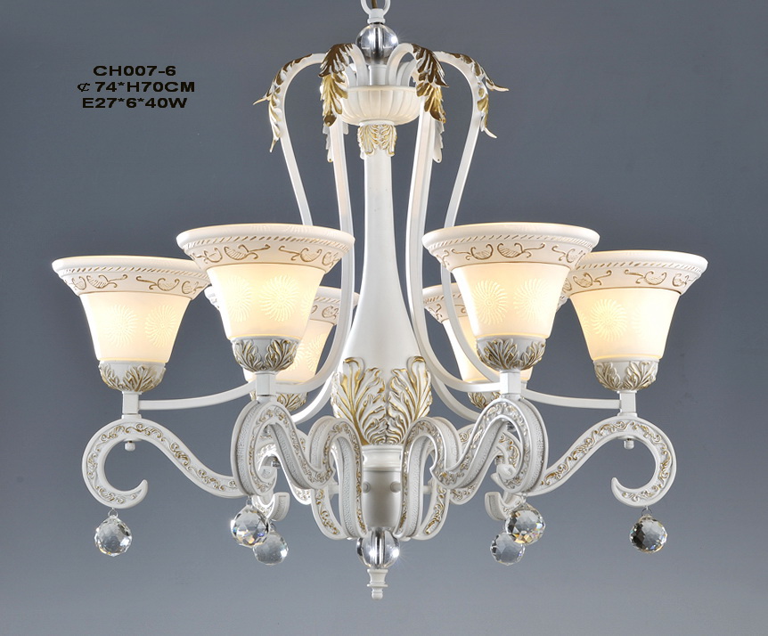 Elegant 3-Light White Girls Room Chandeliers