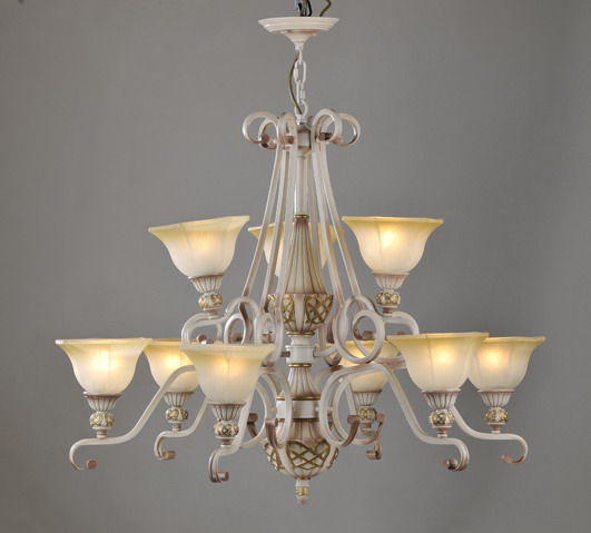 Outlet Portfolio 9-Light Rust Metal European Chandeliers