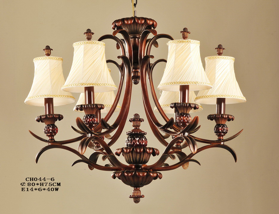 Outlet 6-Light Cloth Art Cover Antique Chandeliers