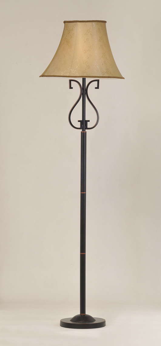 Floral Printed Cloth Art Antique Floor Lamps