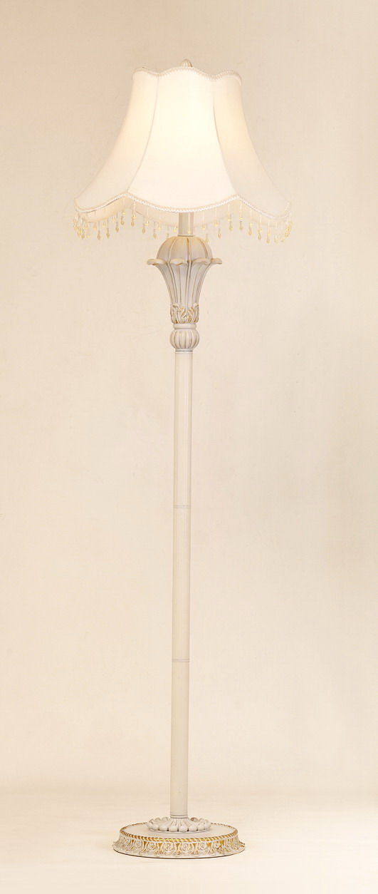 Outlet Ivory Cloth Art with Glass Pendant Metal Antique Floor Lamps