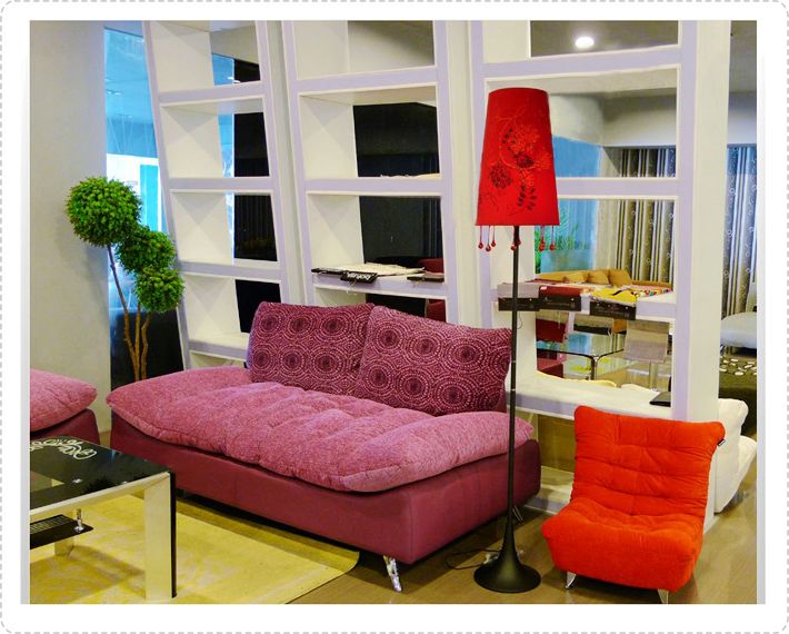 Red Floria Red Glass Floor Lamps, Modern Floor Lamp