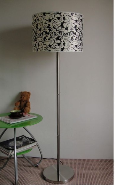 Vintage White and Coffee Floria Adjustable Floor Lamp