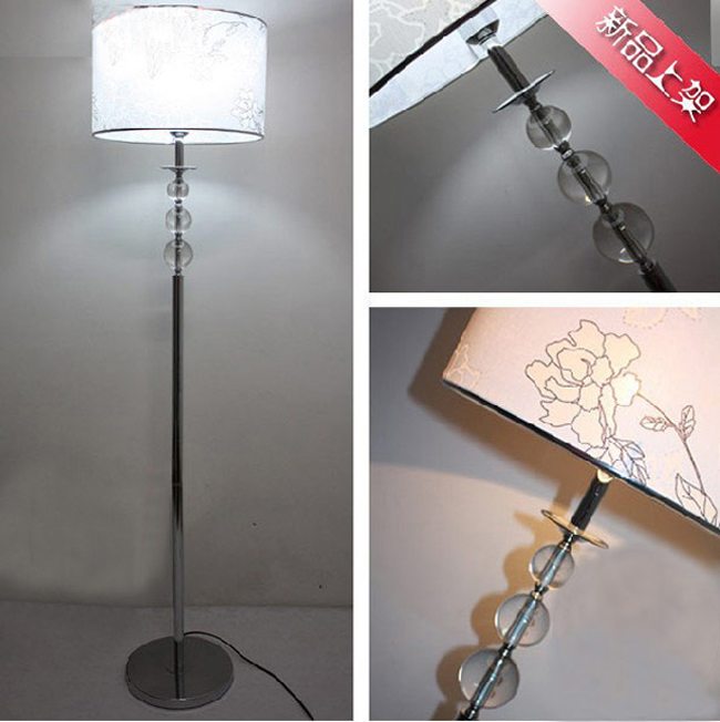 Outlet Antique Pastel Color Printing Clear Glass Floor Lamp