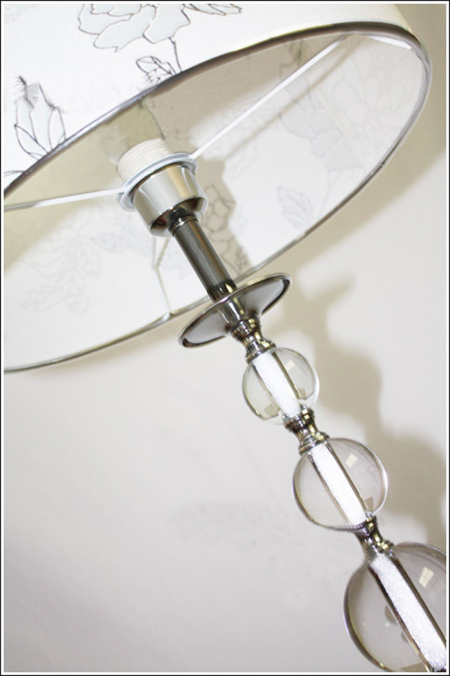 Outlet Antique Pastel Color Printing Clear Glass Floor Lamp