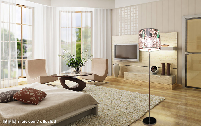 Contemporary Art Printed Chrome Basis Floor Lamp