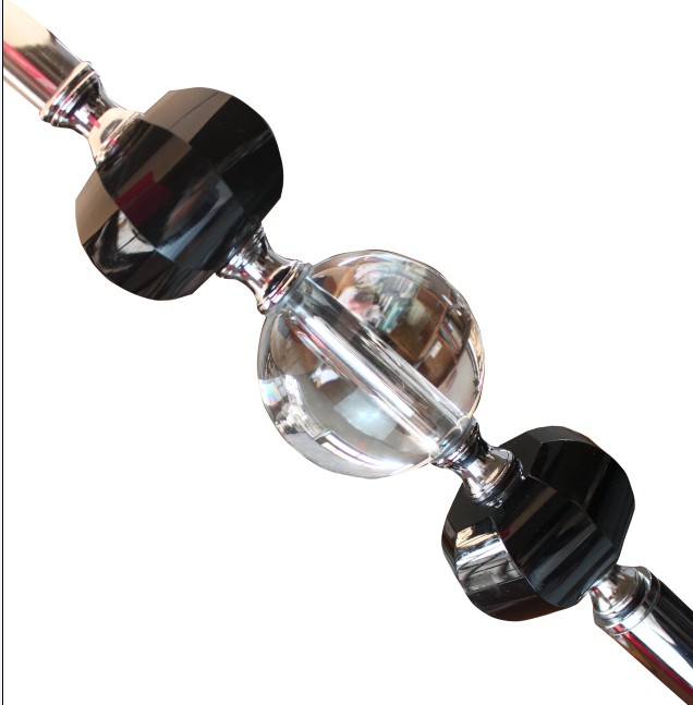 Outlet Black Cloth Art K9 Crystal Chrome-Plated Contemporary Floor Lamp