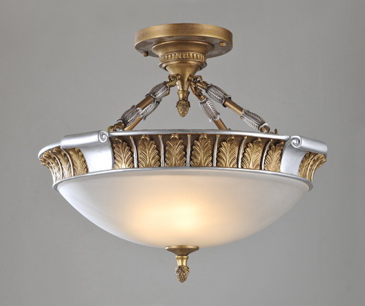 Imperial 4-Light Gold with Silver Metal Chandeliers