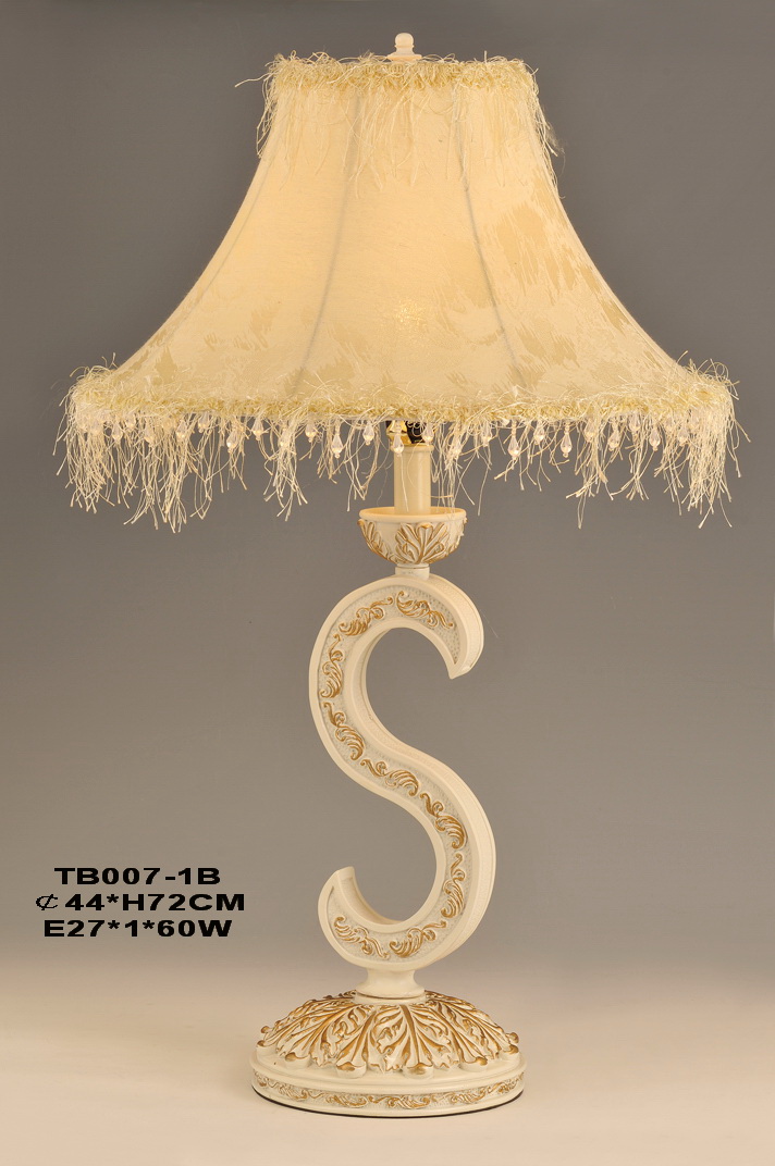 Ivory with Gold European Table Lamps