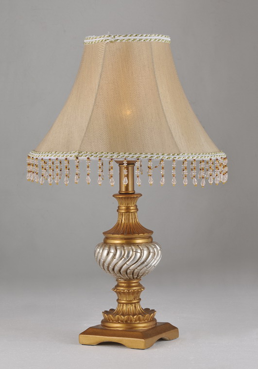 Cloth Art Cover Gold and Silver Body Imperial Table Lamps