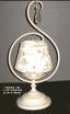 Clorful Printed Cloth Art White Metal Modern Table Lamps