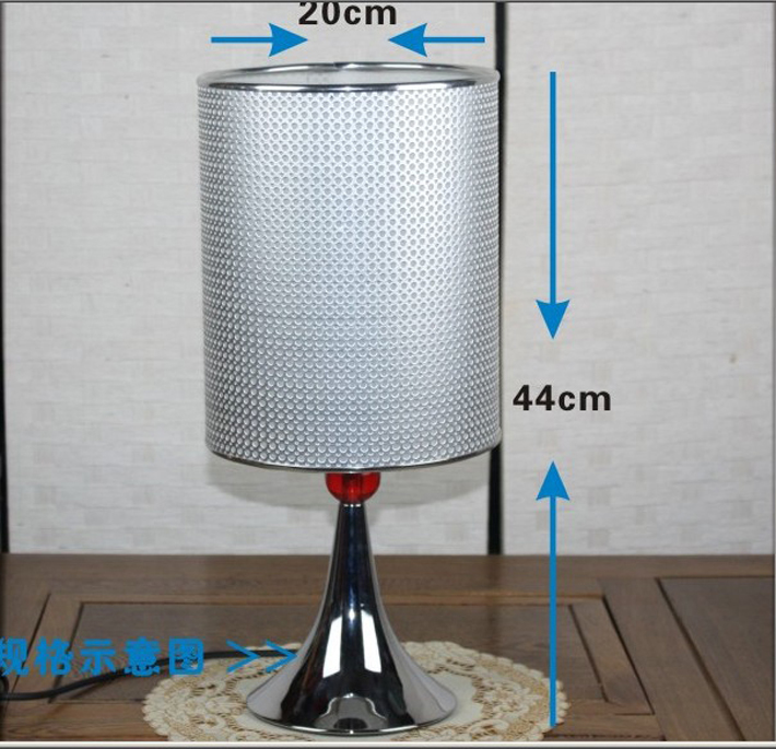 Chrome Table Lamp with Red Acrylic Balls and Flared base