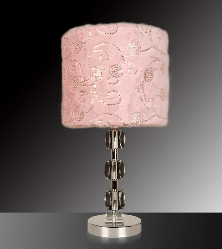 Floss Table Lamp with Rectangular Crystal and Chrome base