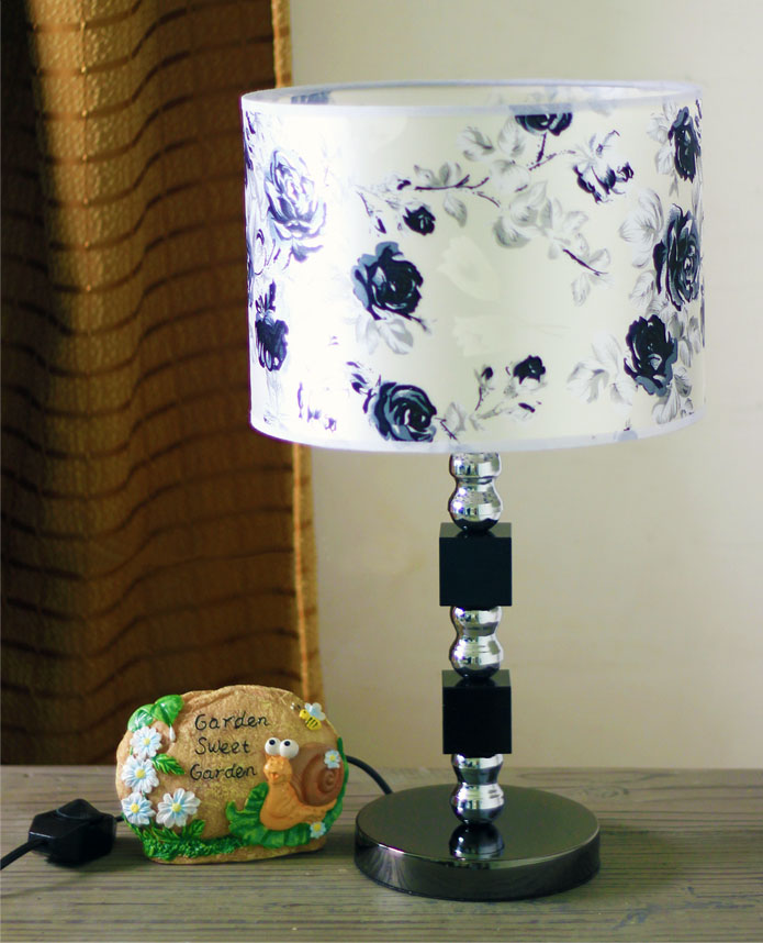 Flame-Retarding PVC K9 Crystal Chrome Table Lamp
