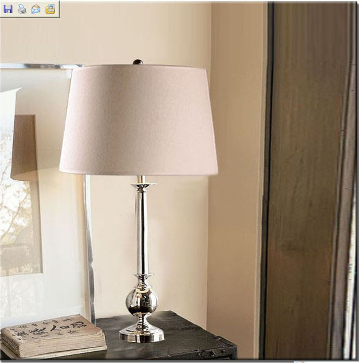 White Cloth Art Table Lamp, Polystyrene Plastic Table Lamp