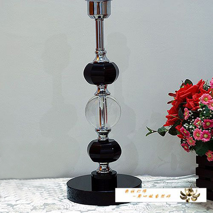 Superb Black Cloth Art K9 Crystal Chrome Table Lamps with Discounts