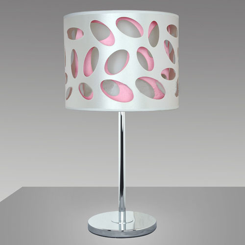 Etched PVC 3-Layer Modern Table Lamp Chrome, Study Table Lamps