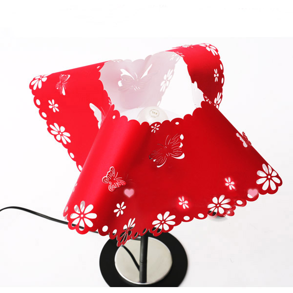 Red Plastic PP Alloy Table Lamp with Lurding Discount