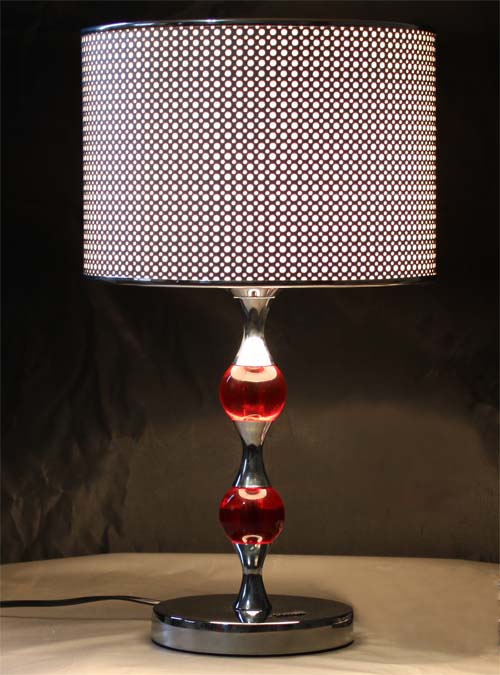 Film Shiny Laser Cover K9 Crystal Shaft Chrome Table Lamps