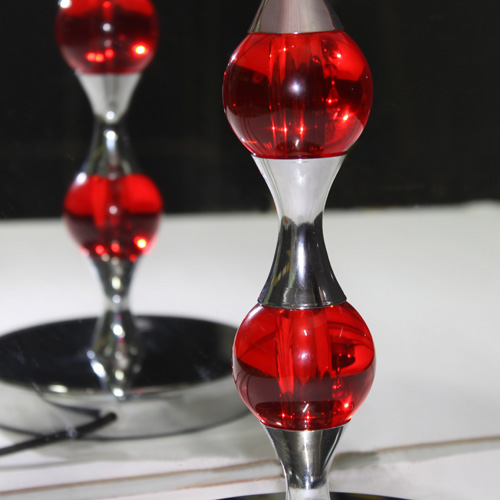 Film Shiny Laser Cover K9 Crystal Shaft Chrome Table Lamps