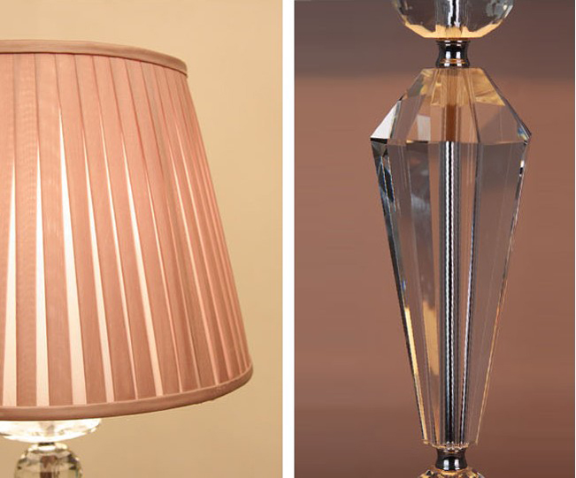 Offwhite Transparent K9 Crystal Table Lamps Chrome at Cheap Prices