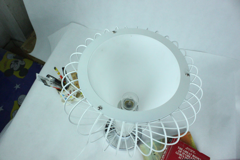 White Wire Table Lamp Chrome, Black Table Lamp