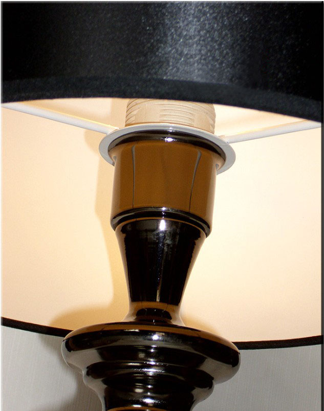 Black Modern Table Lamps, Cloth Art Table Lamps Available