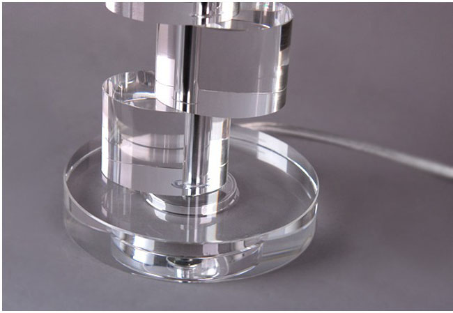 Silver PS Cover Clear Cystal Table Lamps