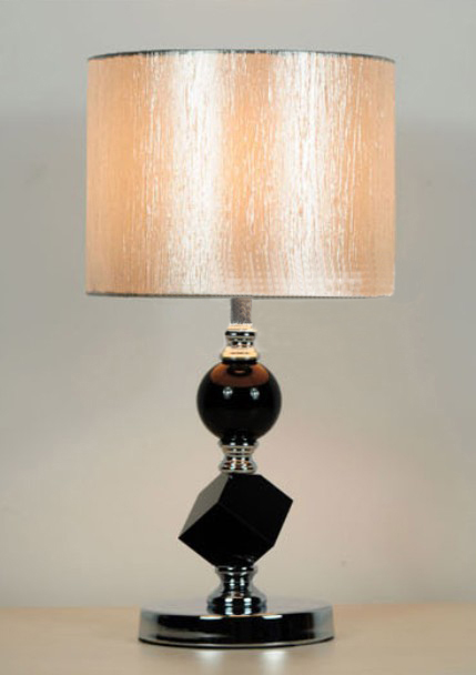 Silver Drawing Black K9 Crystal Chrome Table Lamps