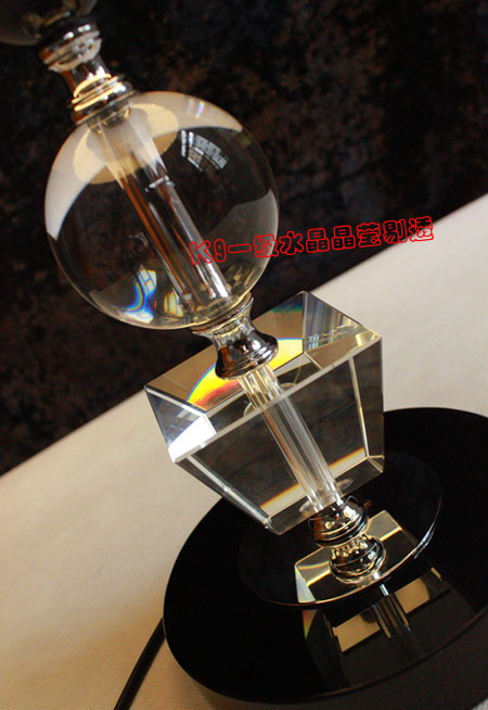 High Quality White Cloth Art K9 Crystal Bedside Table Lamps