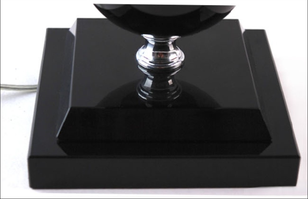 Graceful Black Cloth Art Black K9 Crystal Table Lamps
