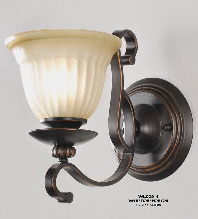 High Quality 1-Light Black with Copper European Wall Lamps