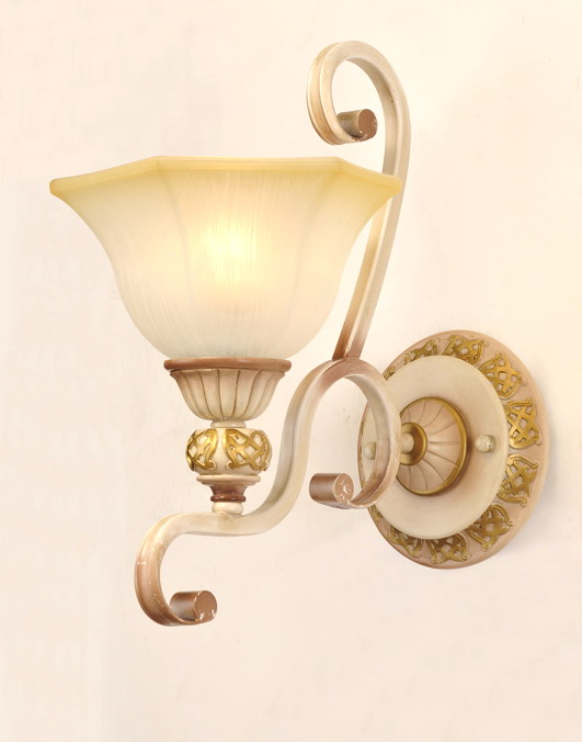 1-Light Petunia-Like Cover Rust Metal Body European Wall Lamps
