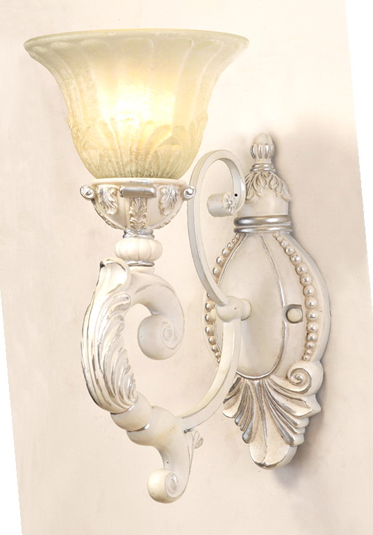 1-Light Antique White European Wall Lamps