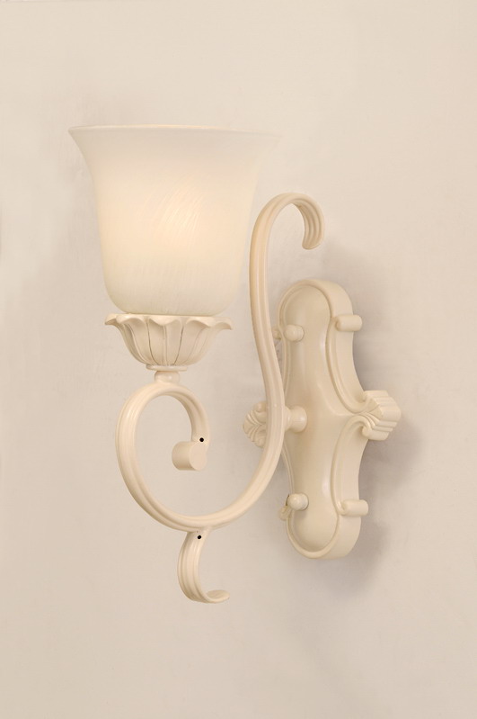 Delicate 1-Light White Bathroom Wall Lamps